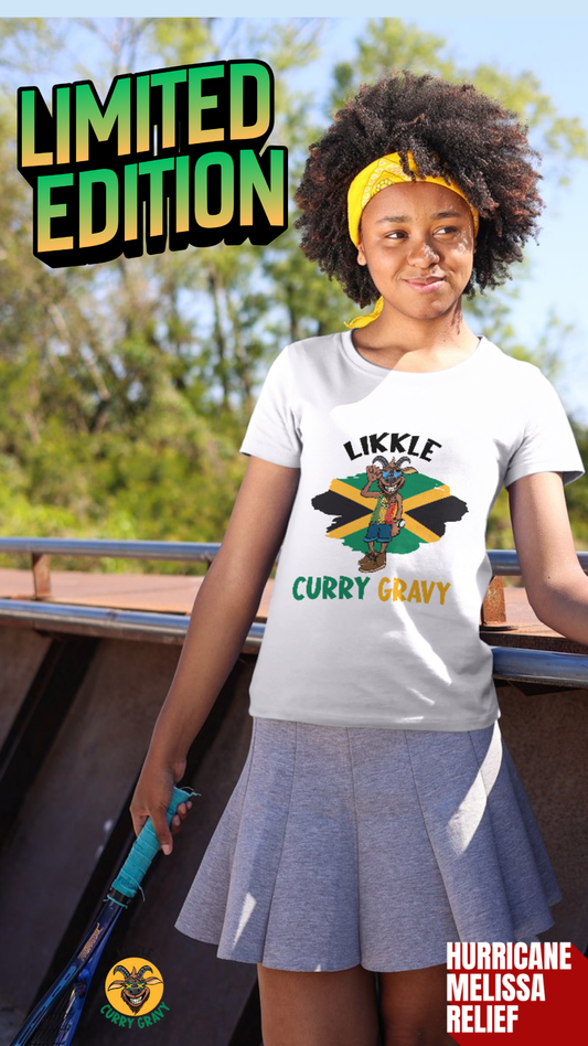 Limited Edition Likkle Curry Gravy Youth Short Sleeve T-Shirt